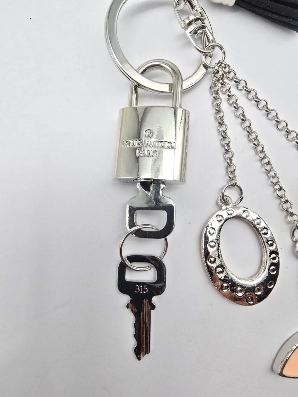 Authentic Louis Vuitton Silver Lock 🔒 Unbranded Keychain Bag Charm LV